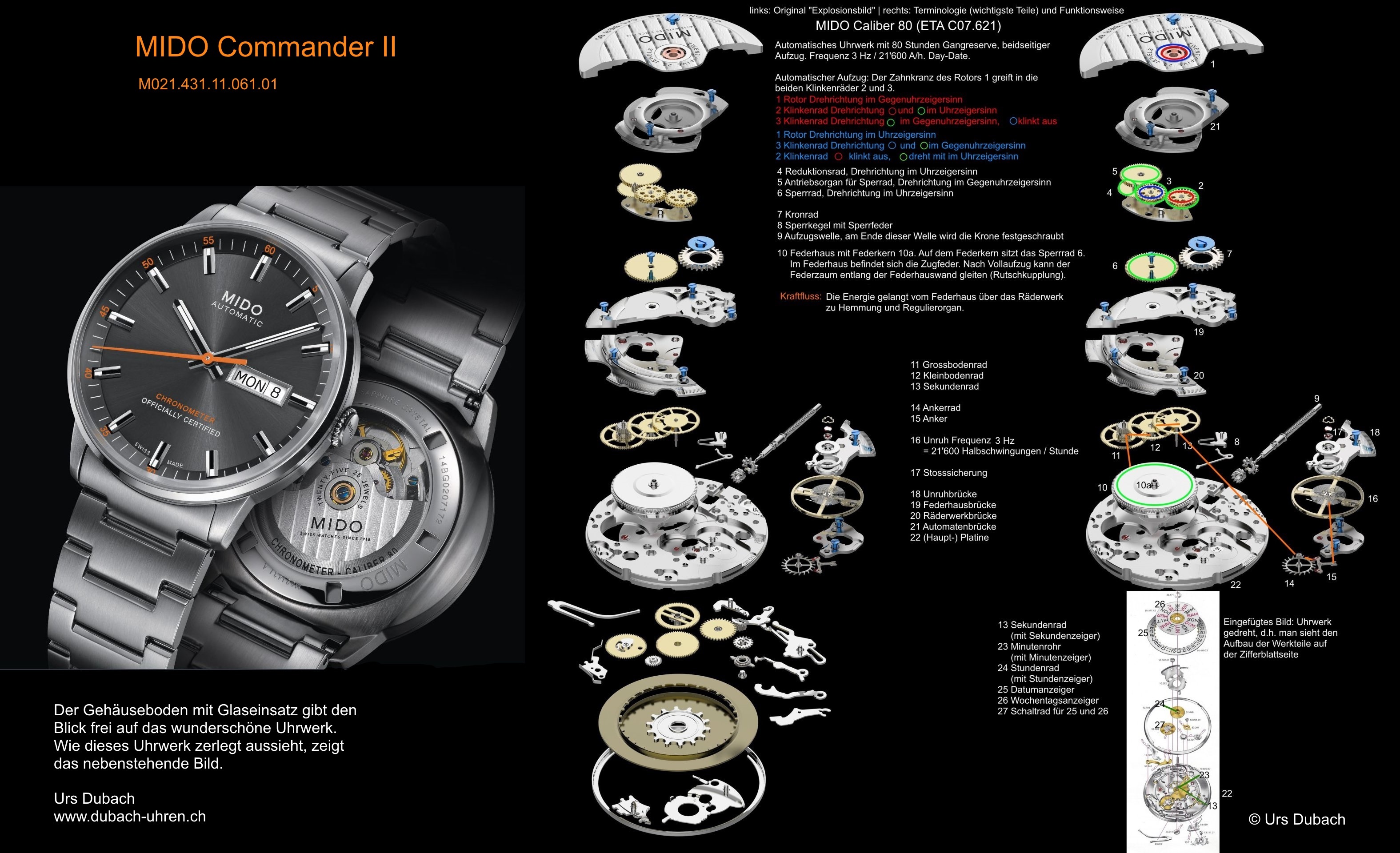 Mido Commander mit Caliber 80